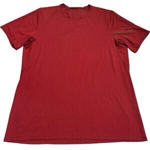 Lululemon Pack N Dash Mens Size Large Short Sleeve Pullover Running Shirt Orange